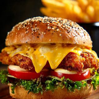 Menu chicken cheese burger