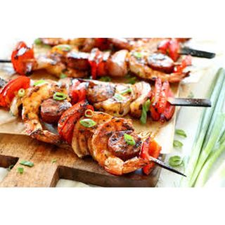 Cajun King Prawns On Skewers