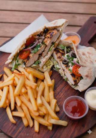 Makloub Escalope, Frites