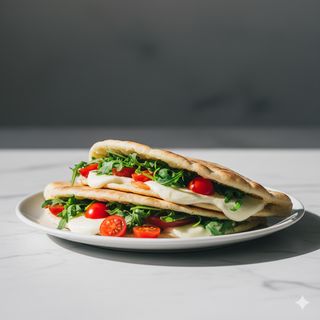 Pita con mozzarella
