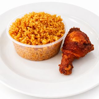 Small VM- Jollof rice & Pepper Chicken