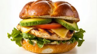 Hamburguesa de pechuga de pollo