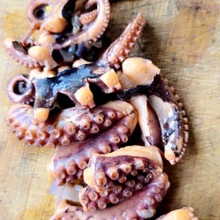 Fried octopus fish
