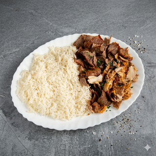 Plato Kebab Con Arroz