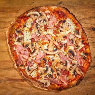 Pizza prosciuto e funghi (Pequeña)