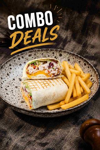 Chicken Cheddar Wrap + cartofi prăjiți