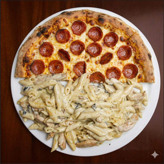 Half Pizza Half Penne