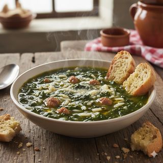 Zuppa di riso e cavolo nero