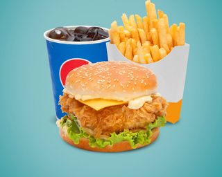 Chicken burger menù