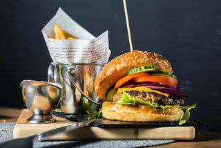 Black Angus beef burger