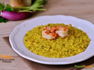 Risotto allo Zafferano Con Gamberi