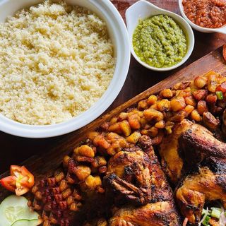 Attiéké Poulet Entier Grillé