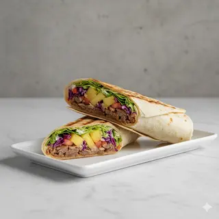 Durum kebab con piña
