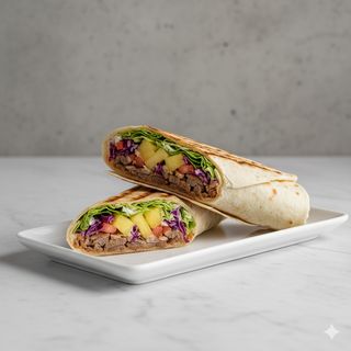 Durum kebab con piña