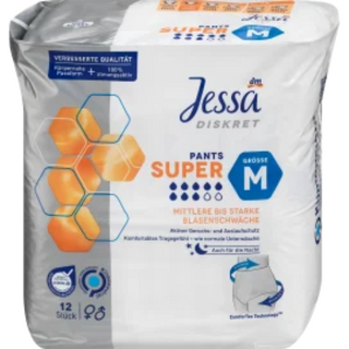 Jessa DISKRET Higijenske gaćice za inkontinenciju, vel. M – super, 12 kom.