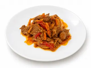 Свинина з овочами в томатному соусі (150g)