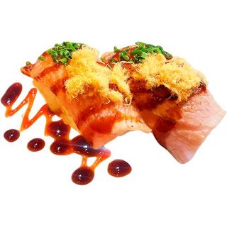 Nigiri Toro Flambeado Con Salsa (2 Pzs.)