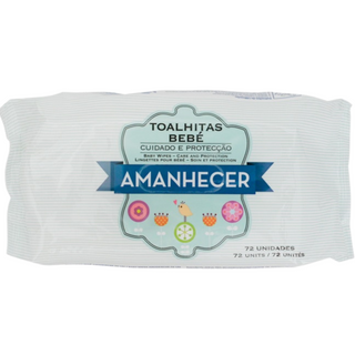 Amanhecer Baby Wipes - Care & Protection | 72 Units for Sensitive Skin