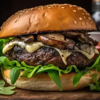 HAMBURGUESA VACA  BLACK GARLIC TRUFFLE GOD