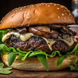 HAMBURGUESA VACA  BLACK GARLIC TRUFFLE GOD