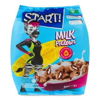 Подушечки Start з молочною начинкою (500г)