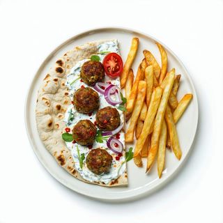 Pita con polpette di ceci
