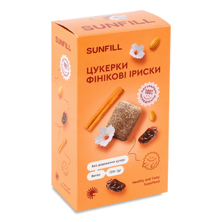 Цукерки SunFill фінікові іриски (120г)