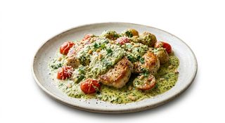 Poulet à la crème au pesto & au parmesan