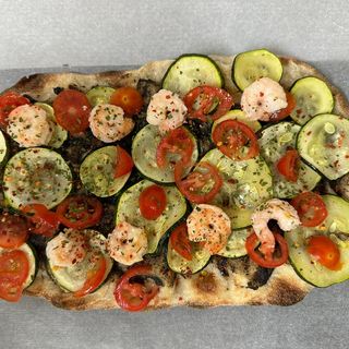 Pinsa Creveti si zucchine