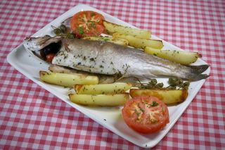 Pescado fresco del dia al horno