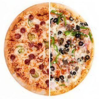 PIZZA MITAD Y MITAD FAMILIAR