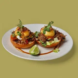Peking Duck Benedict