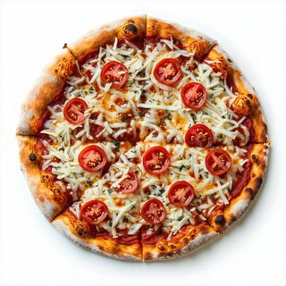 Pizza panna, asparagi e spek