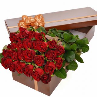 Квіти в коробці"25 червоних троянд!"