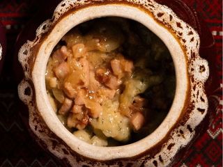 Галушки з беконом