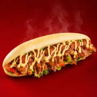 ბულდოგი პურში ყველის სოუსით/Bull-dog bread with cheese sauce