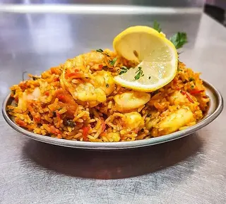 Jhinga biryani