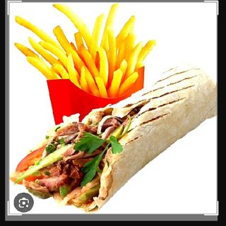 Rollo xl  grande + patatas fritas 