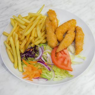 Plato tiras de pollo solo