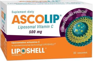 Liposomalna witamina C 500mg Liposomal Vitamin C 30 saszetek po 5g o smaku czarnej porzeczki AscoLip