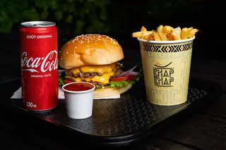 Double Cheese Burger avec Coca Colas