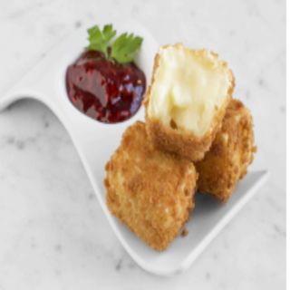 Queso frito con mermelada de tomate