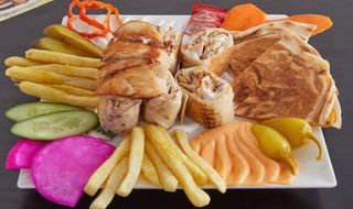 شاورما عربي +عصير