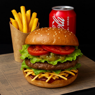 Menú caramel burger