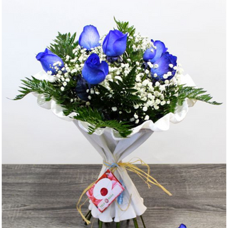 Ramo 6 rosas azules