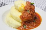 Boiled Yam + Peppered Stew Sauce 