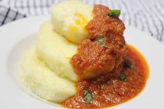 Boiled Yam + Peppered Stew Sauce 