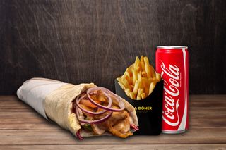 Menù piadina kebab, carne kebab di pollo