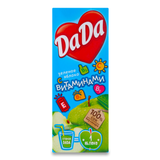 Сок с трубочкой Da-Da 0,2 со вкусом яблока 