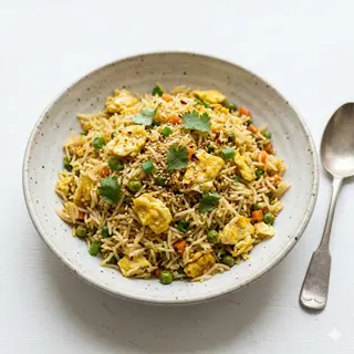 Riso saltato con verdure e uova